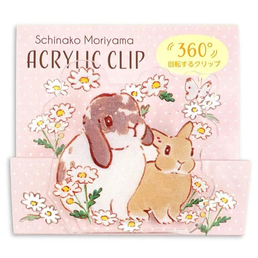 Schinako Moriyama Acrylic Clip - Rabbit Daisy