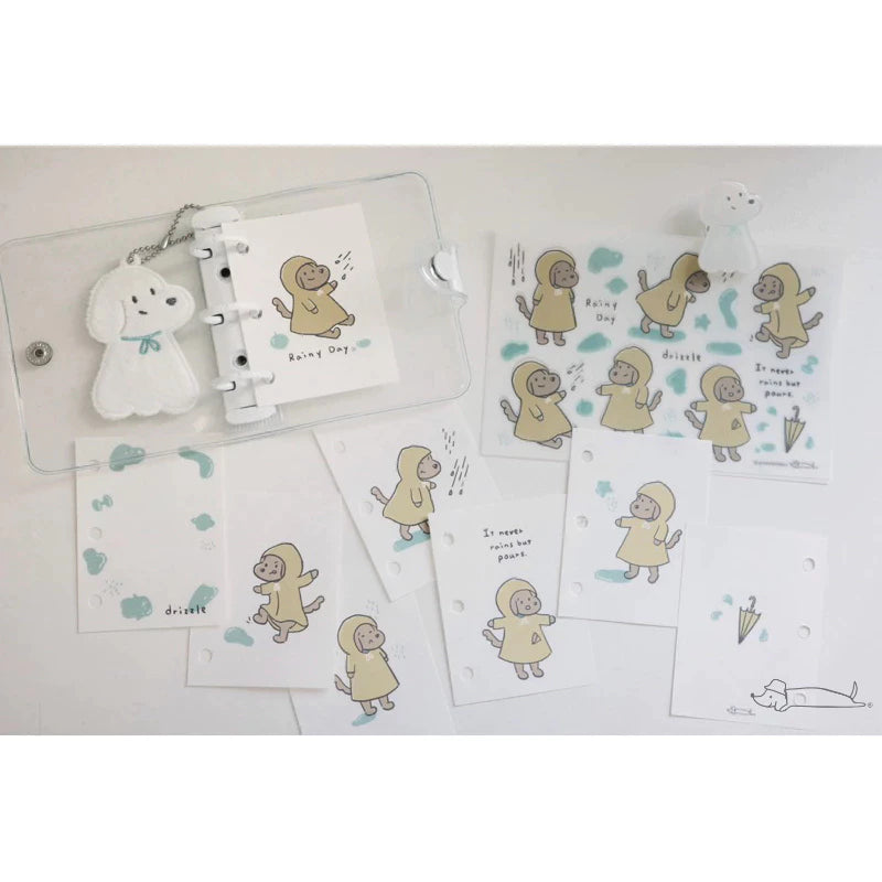 Ginny Lambkin - Transfer Sticker Sheet - Rainy Day