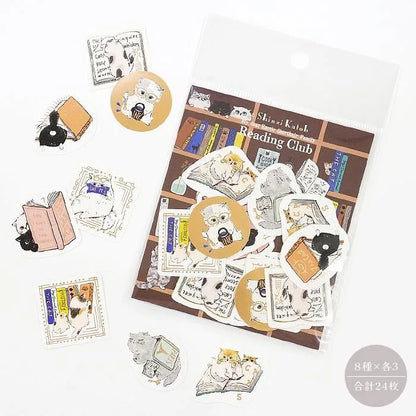 Shinzi Katoh Kirapika Flake Stickers - Reading Club