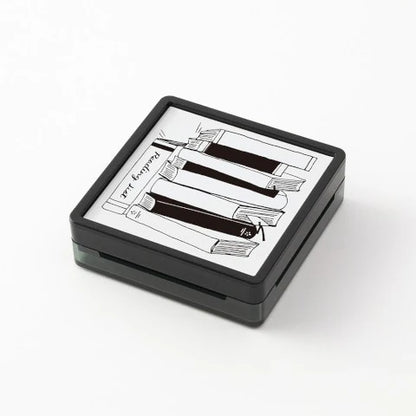 Midori Paintable Stamp - Pre-Inked - Reading List