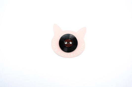 Pottering Cat Enamel Pin - Red Disk