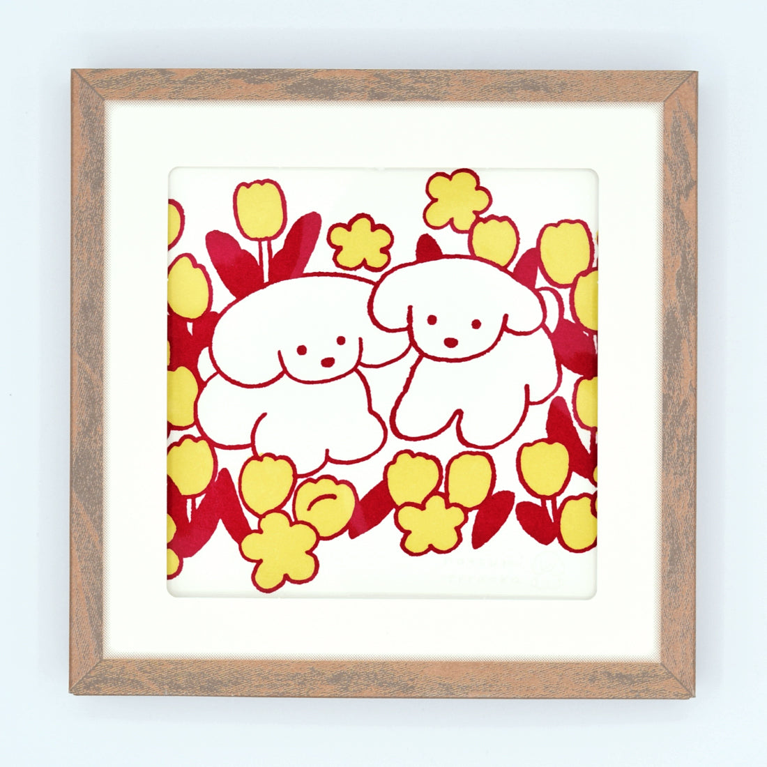 Natsumi Teraoka - Letterpress Art Print - Red Flower