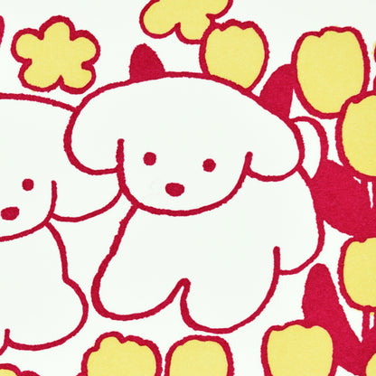 Natsumi Teraoka - Letterpress Art Print - Red Flower