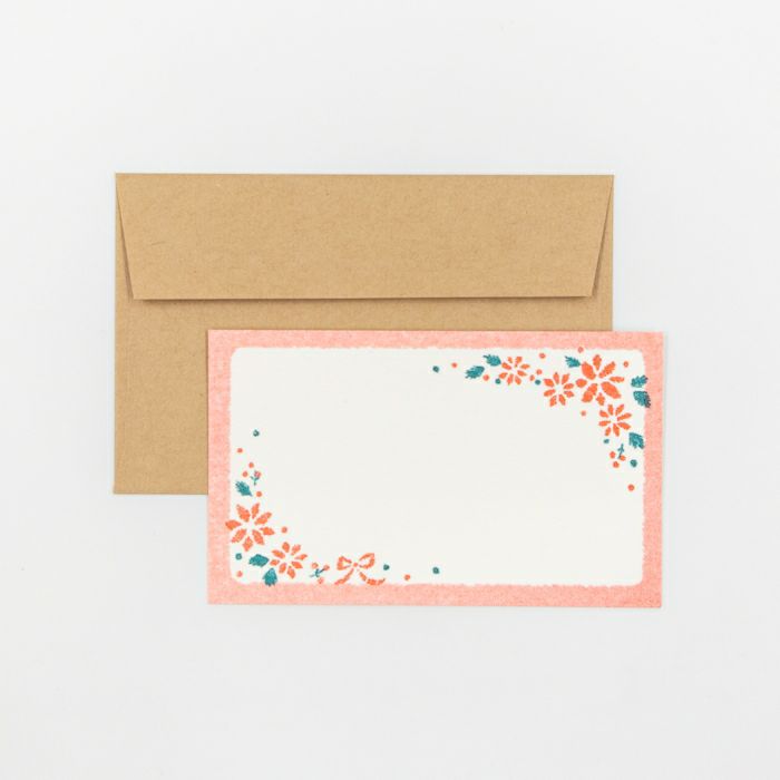 Furukawashiko Mini Card - Red Flower