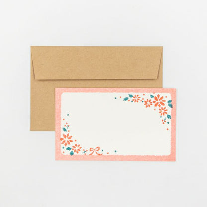 Furukawashiko Mini Card - Red Flower