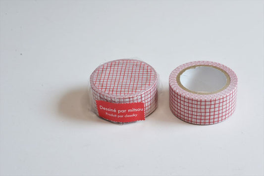Classiky x mitsou - Grid Washi Tape - Red