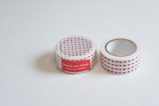 Classiky x mitsou - Polka Dot Washi Tape - Red