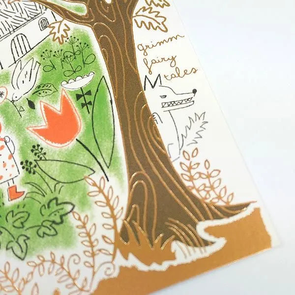 Shinzi Katoh Sparkling Postcard - Fairy Tale Jewelry Series - Red Riding Hood