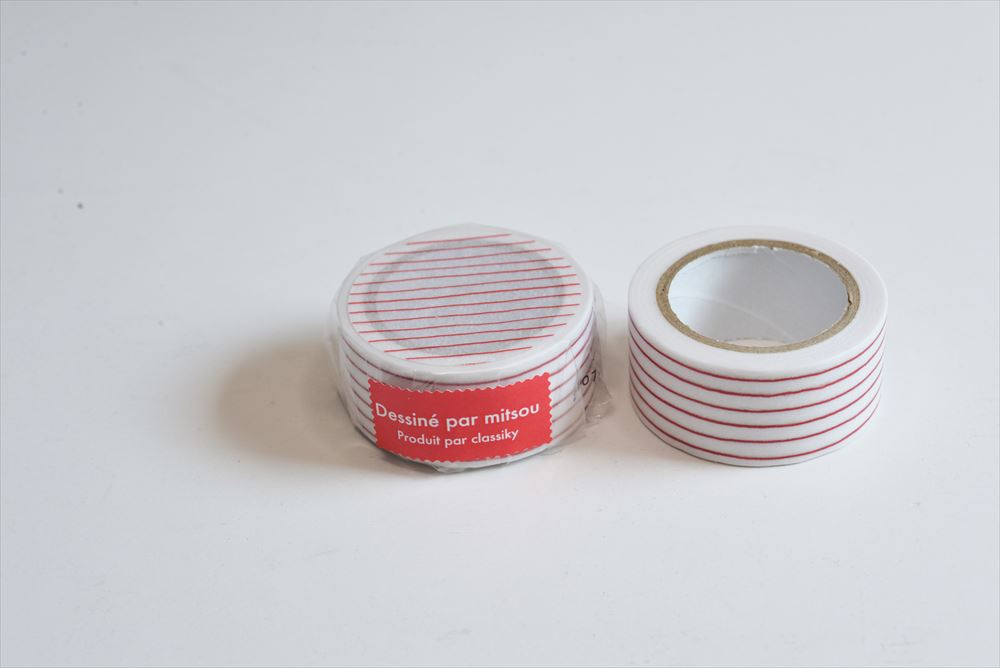 Classiky x mitsou - Stripe Washi Tape - Red