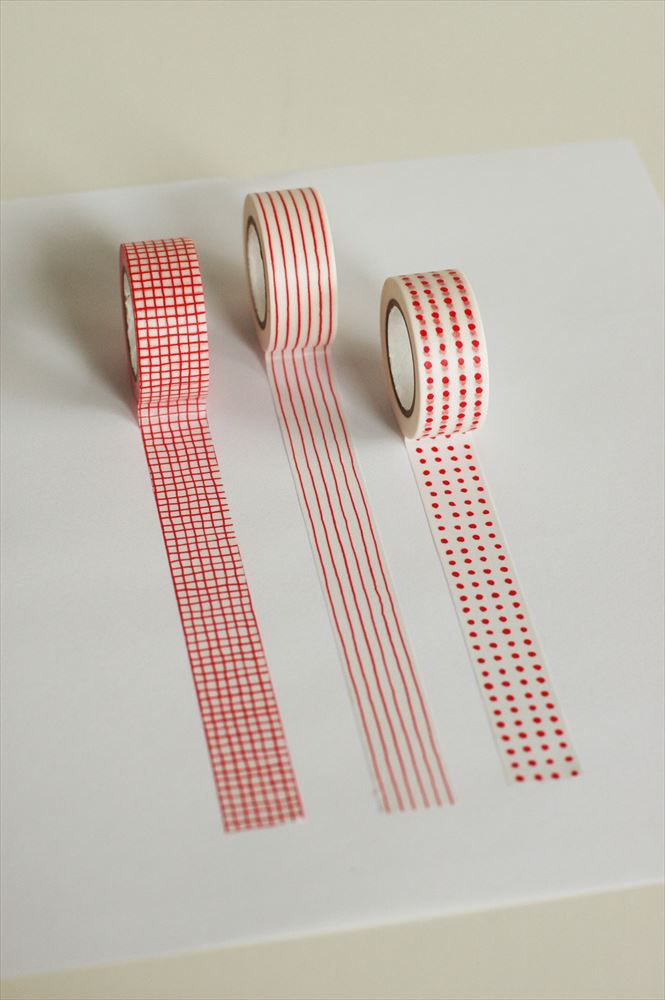 Classiky x mitsou - Stripe Washi Tape - Red