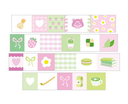 Designed by Steph! - Reiko's Strawberries & Matcha Washi Tape