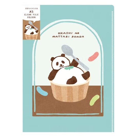 Furukawashiko A5 Clear File - Sweets Animal Workshop Vol. 3 - Relaxed Panda