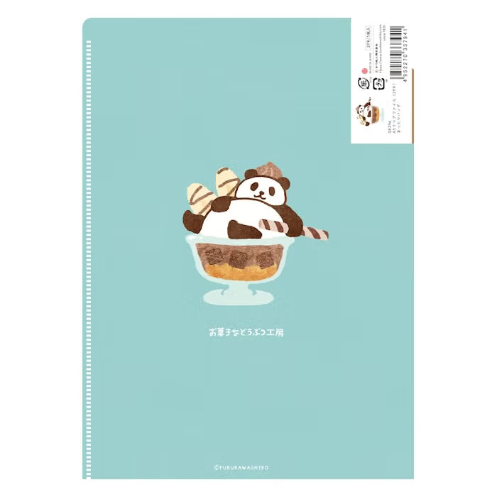 Furukawashiko A5 Clear File - Sweets Animal Workshop Vol. 3 - Relaxed Panda