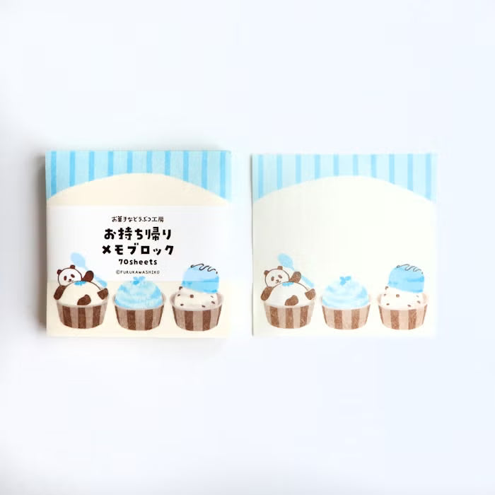 Furukawashiko Memo Block- Sweets Animal Workshop Vol. 3 - Relaxed Panda