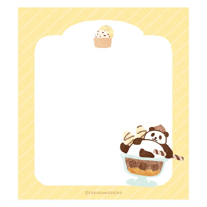 Furukawashiko Memo Pad - Sweets Animal Workshop Vol. 3 - Relaxed Panda