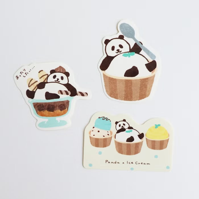 Furukawashiko Sticker Set - Sweets Animal Workshop Vol. 3 - Relaxed Panda