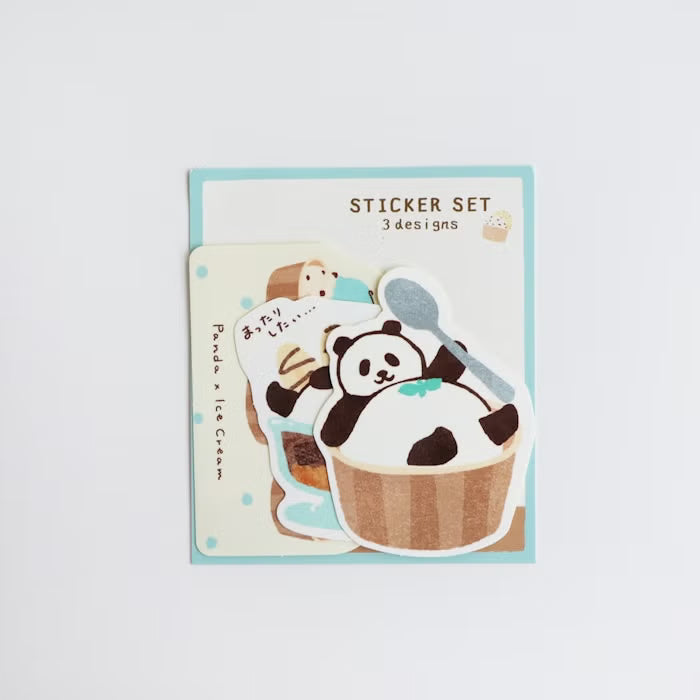 Furukawashiko Sticker Set - Sweets Animal Workshop Vol. 3 - Relaxed Panda