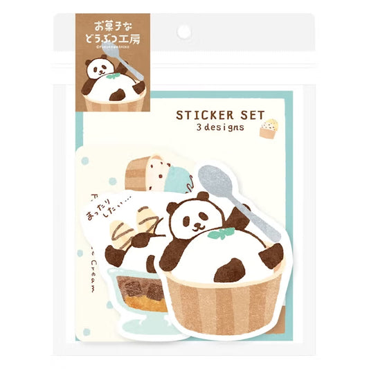Furukawashiko Sticker Set - Sweets Animal Workshop Vol. 3 - Relaxed Panda
