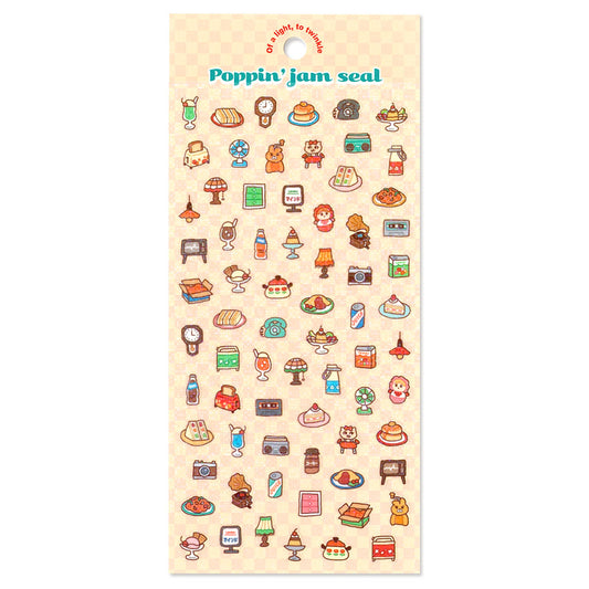 Mind Wave Sticker Sheet - Poppin' Jam Seal - Retro