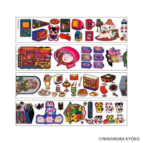 Komamono Creative x Kyoko Nakamura - Clear Sticker Roll - Retro Japan