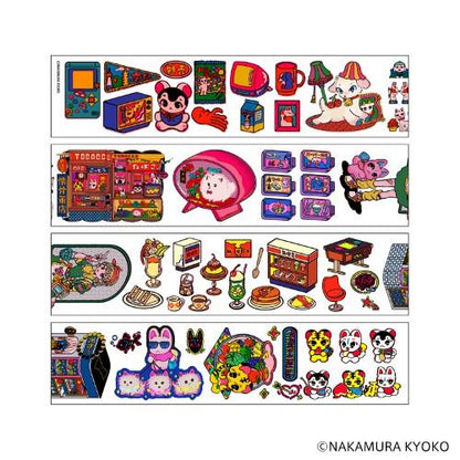 Komamono Creative x Kyoko Nakamura - Clear Sticker Roll - Retro Japan