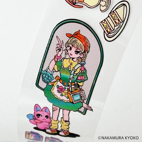 Komamono Creative x Kyoko Nakamura - Clear Sticker Roll - Retro Japan