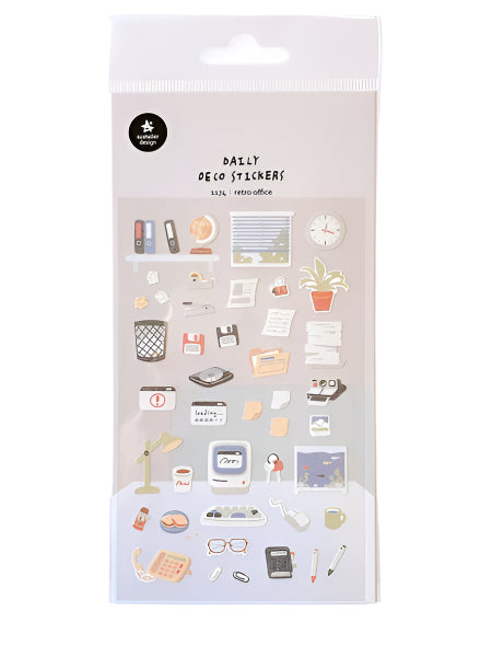 Suatelier Daily Deco Stickers - No.1174 | Retro Office