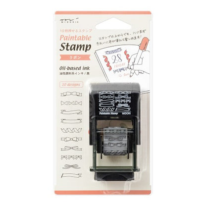 Midori Paintable Stamp - Ribbon