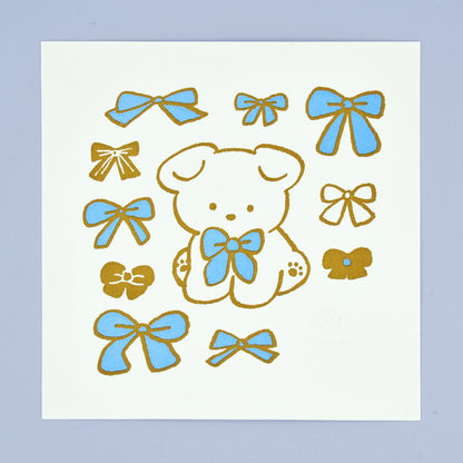 Natsumi Teraoka - Letterpress Art Print - Ribbon