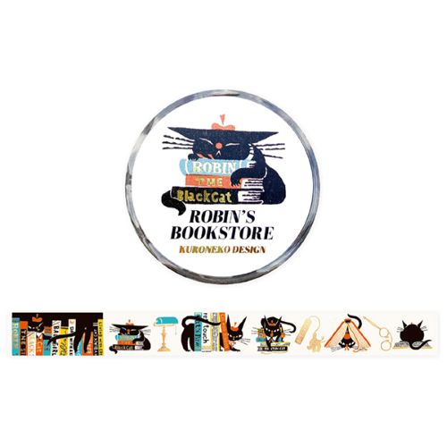 Cozyca x Kuroneko Design - Gold Foil Washi Tape - Robin's Bookstore