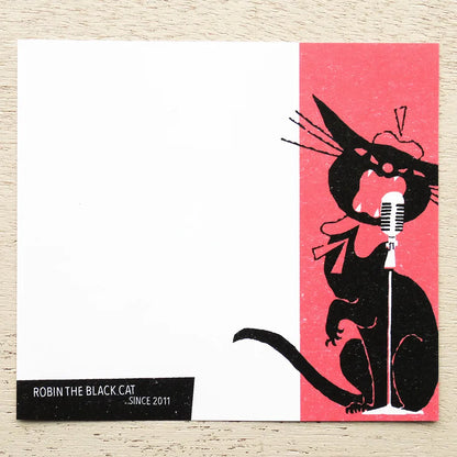 Cozyca x Kuroneko Design - Block Memo Pad - Robin The Black Cat