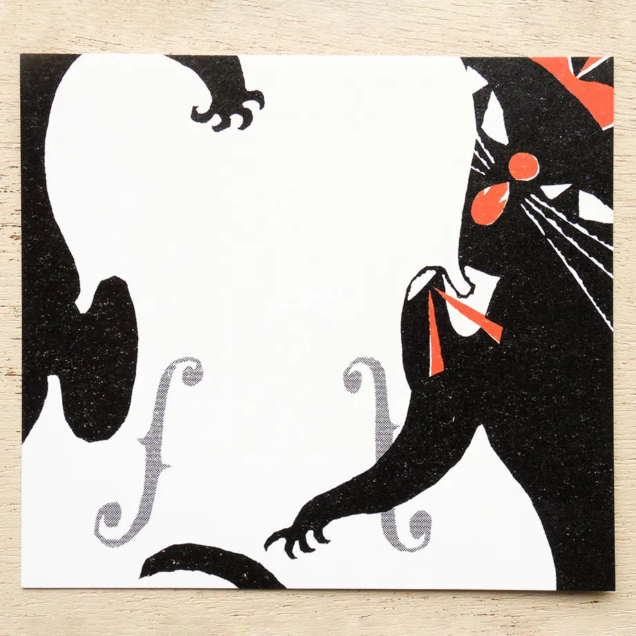 Cozyca x Kuroneko Design - Block Memo Pad - Robin The Black Cat