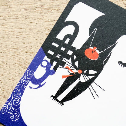 Cozyca x Kuroneko Design - Block Memo Pad - Robin The Black Cat