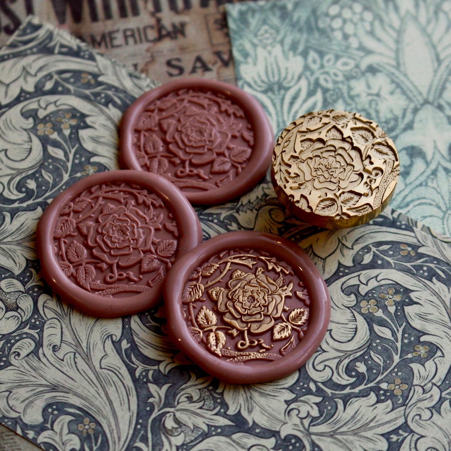 Myrtilles Atelier x William Morris - Wax Seal Stamp - Rose