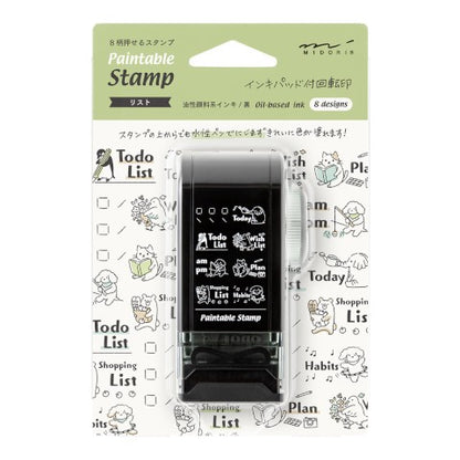 Midori Paintable Rotating Stamp Dial - List