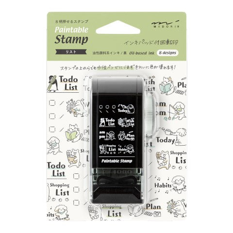 Midori Paintable Rotating Stamp Dial - List