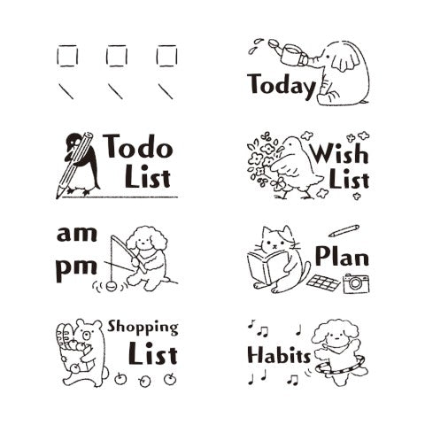 Midori Paintable Rotating Stamp Dial - List