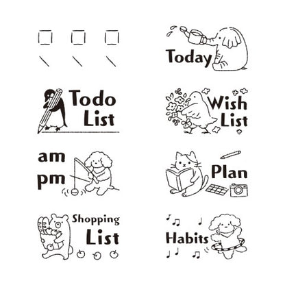Midori Paintable Rotating Stamp Dial - List