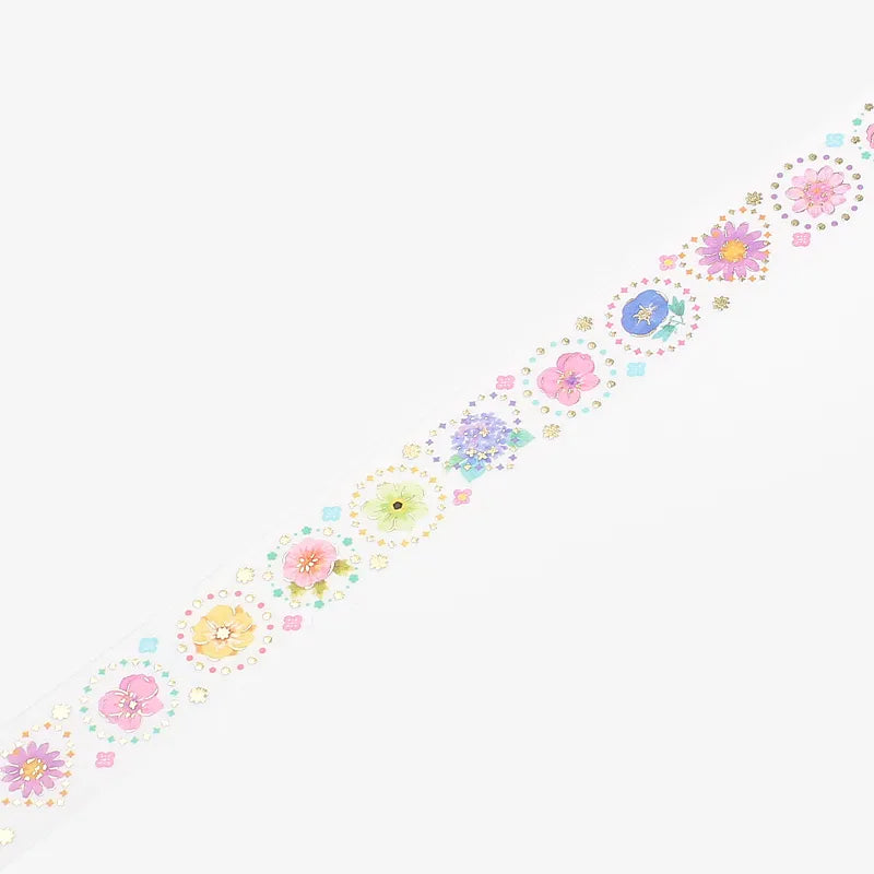 BGM Foil Washi Tape - Round Flower