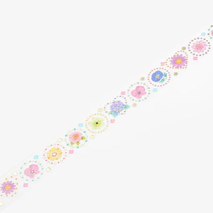 BGM Foil Washi Tape - Round Flower