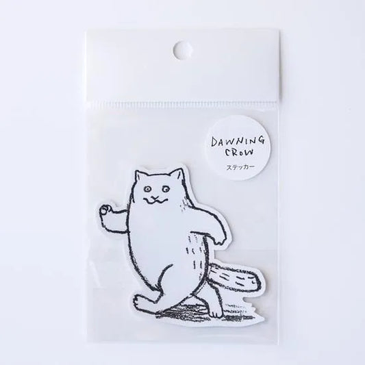 Dawning Crow - Die-Cut Sticker - Running Cat