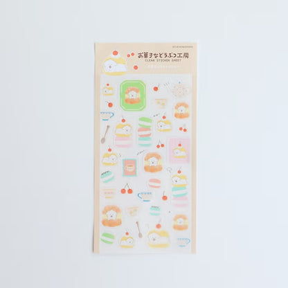 Furukawashiko Clear Sticker Sheet - Sweets Animal Workshop Vol. 3 - Sandwiched Doggy