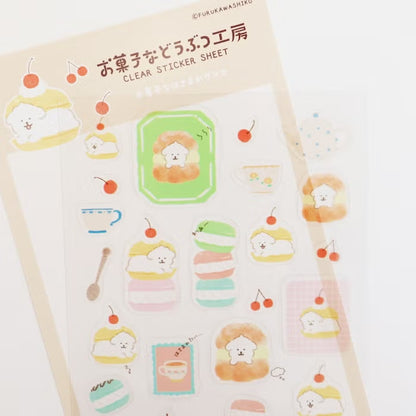 Furukawashiko Clear Sticker Sheet - Sweets Animal Workshop Vol. 3 - Sandwiched Doggy