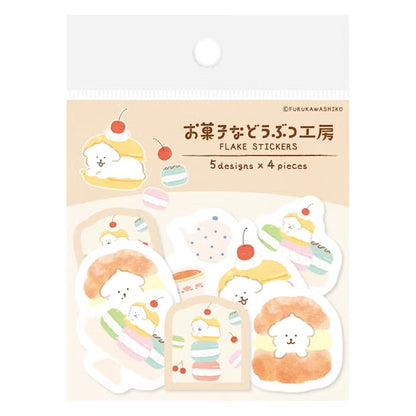 Furukawashiko Washi Flake Stickers - Sweets Animal Workshop Vol. 3 - Sandwiched Doggy