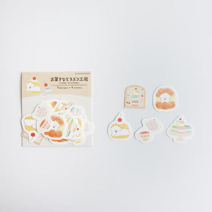 Furukawashiko Washi Flake Stickers - Sweets Animal Workshop Vol. 3 - Sandwiched Doggy