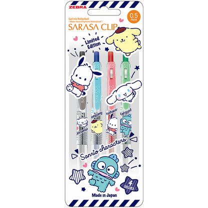 Zebra Sarasa Clip Gel Pen - 4 Color Set - 0.5mm - Sanrio Limited Edition
