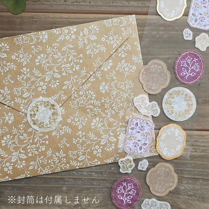 NB Gold Foil Sticker Sheet - Utatane Series - Sarasa