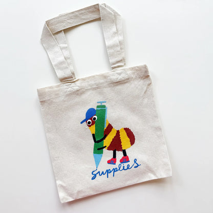 Stationery Store Day - Mini Canvas Tote - Scribble Bug