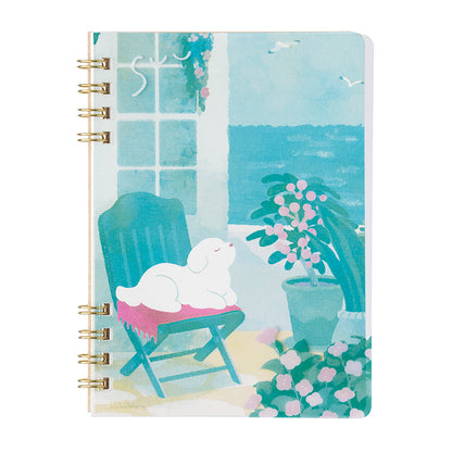 Maruai - SUU Vol. 1 - A6 Spiral Ring Notebook - Sea Breeze and Dogs