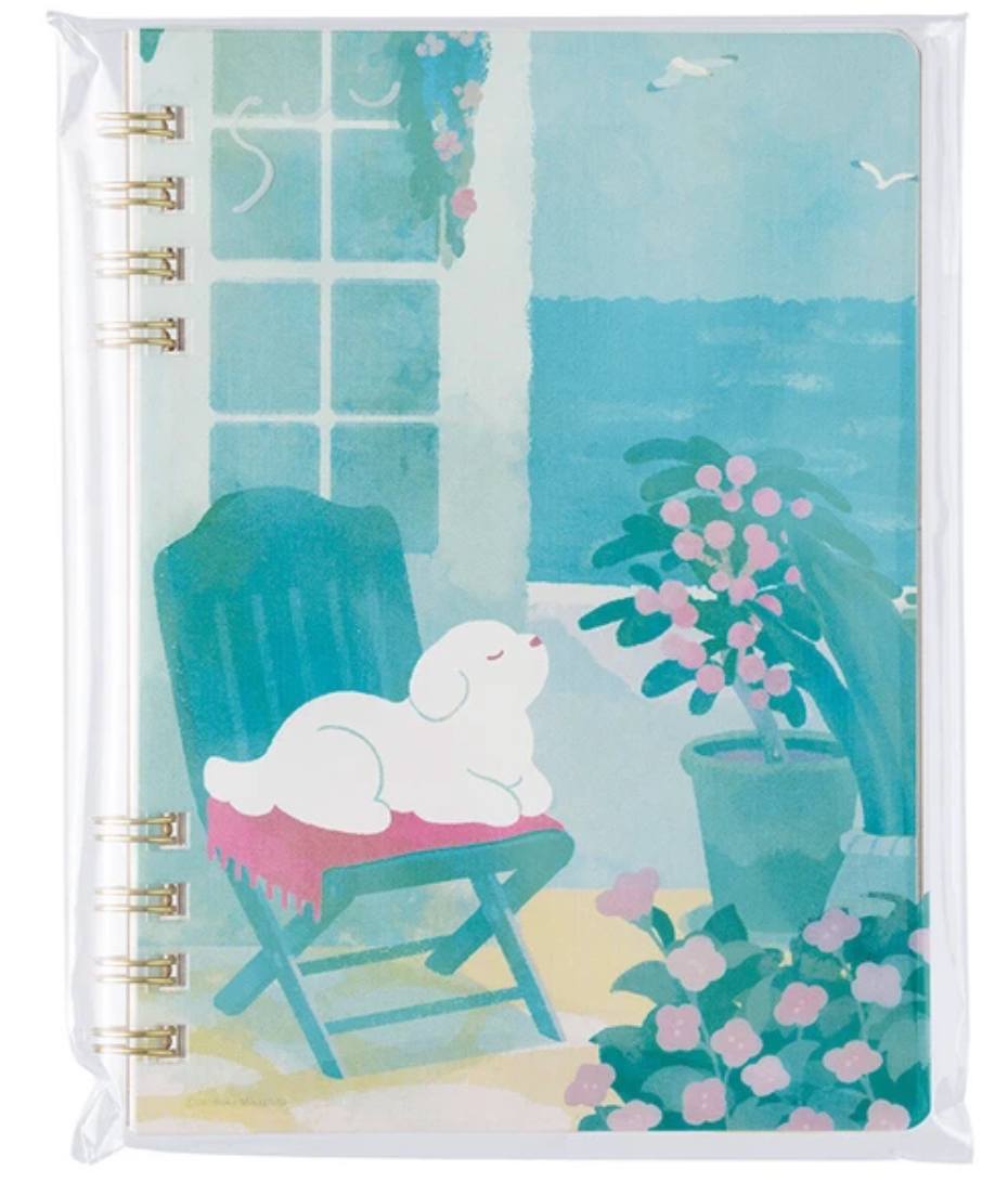 Maruai - SUU Vol. 1 - A6 Spiral Ring Notebook - Sea Breeze and Dogs